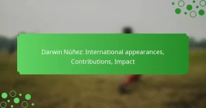 Darwin Núñez: International appearances, Contributions, Impact