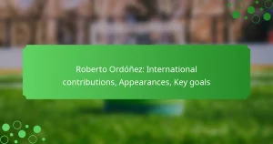 Roberto Ordóñez: International contributions, Appearances, Key goals