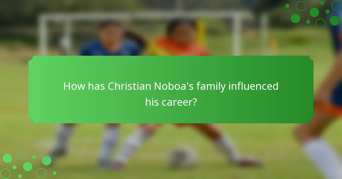 How has Christian Noboa's family influenced his career?