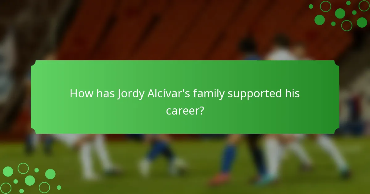 How has Jordy Alcívar's family supported his career?