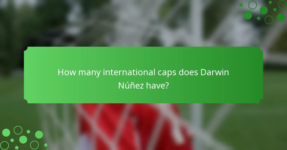 How many international caps does Darwin Núñez have?