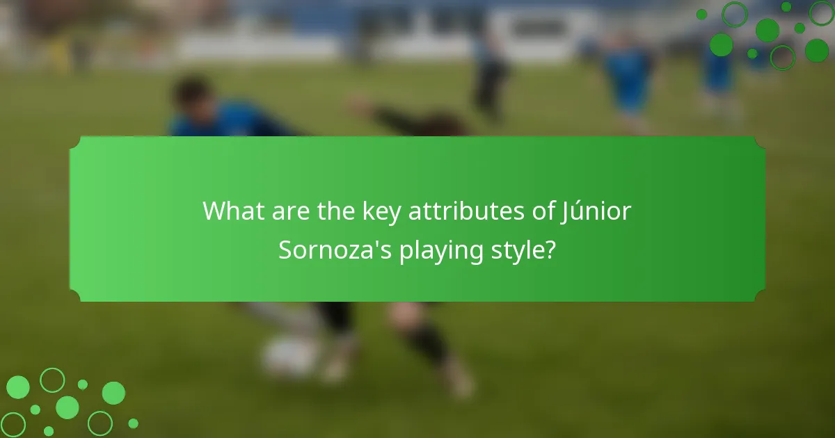 What are the key attributes of Júnior Sornoza's playing style?