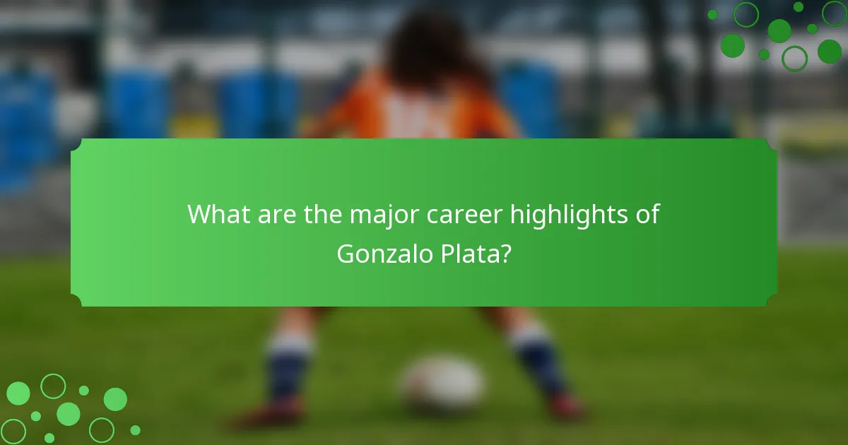 What are the major career highlights of Gonzalo Plata?