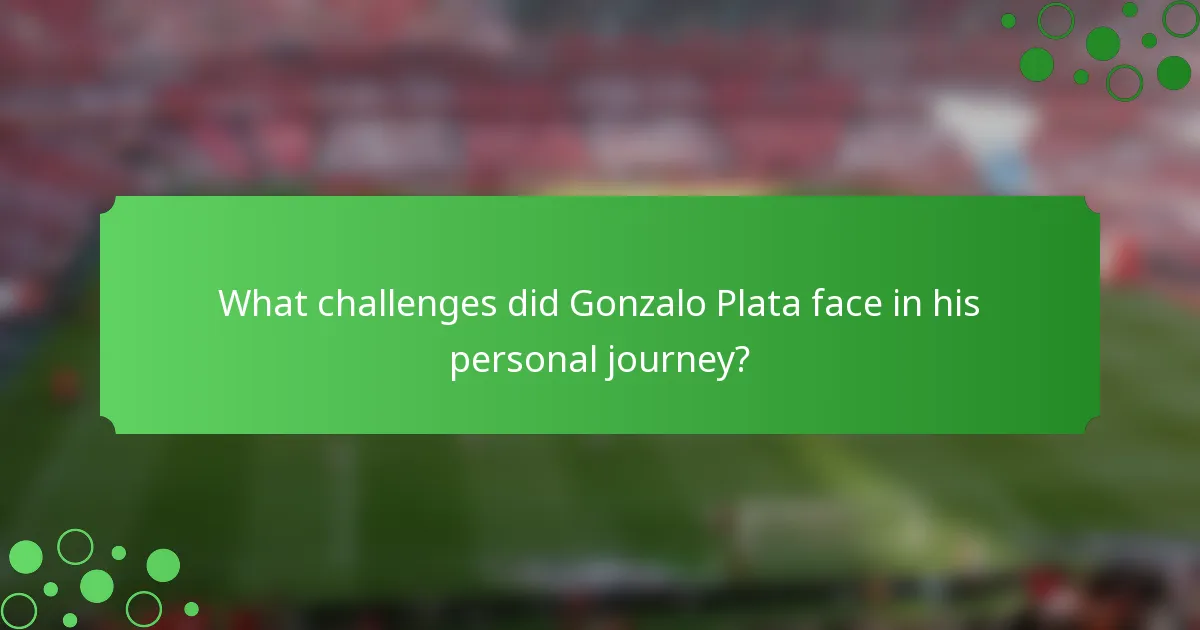 What challenges did Gonzalo Plata face in his personal journey?