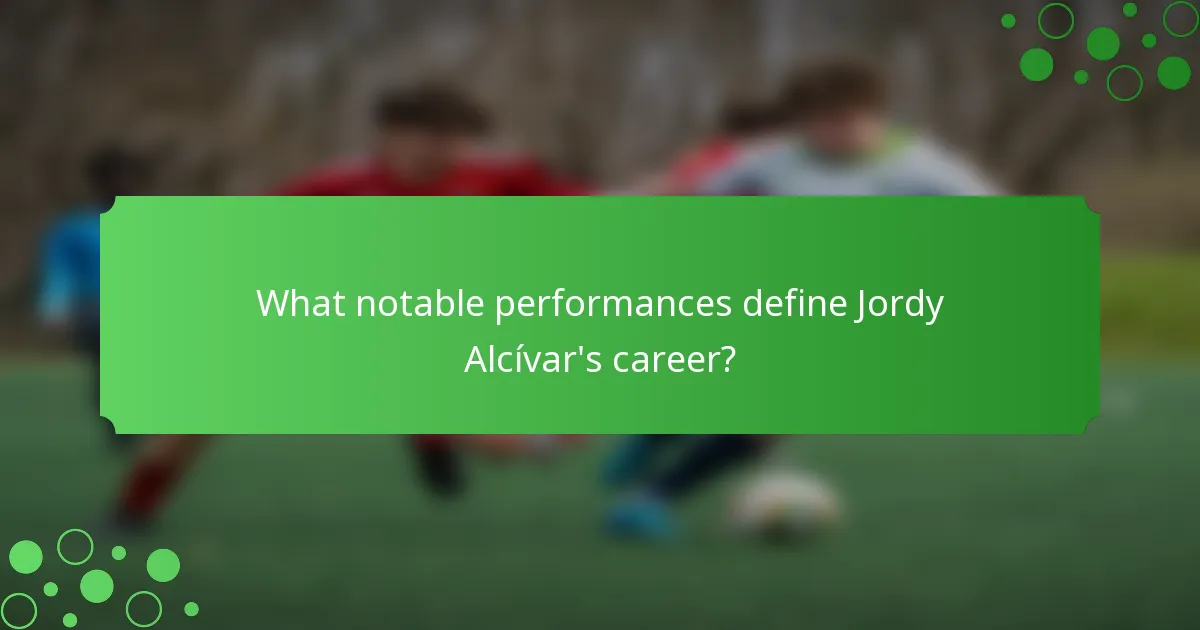 What notable performances define Jordy Alcívar's career?