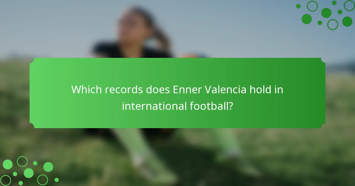 Which records does Enner Valencia hold in international football?